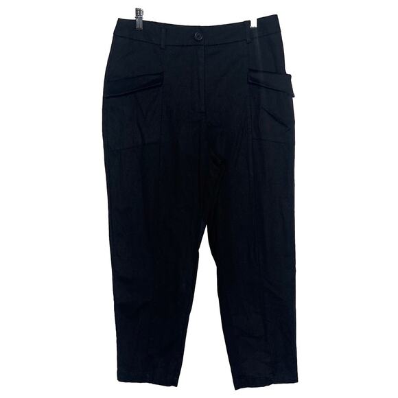 Elizabeth and James Womens Black Side Pocket Tapered Trouser Pants Size 12/31 - Picture 1 of 5